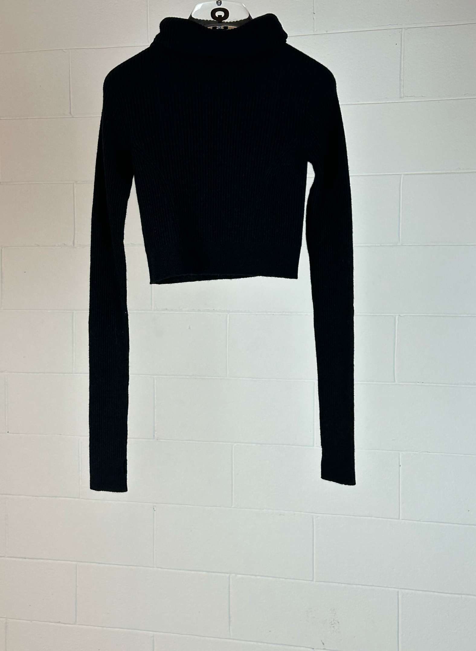 High Collar Crop Sweater