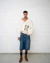 V-neck sweater -  | dBlank