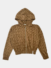 Brown Zip-Up Terry Hoodie -  | dBlank