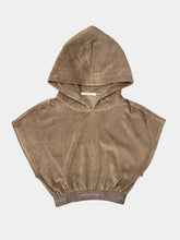 Brown Terry Short Hoodie -  | dBlank