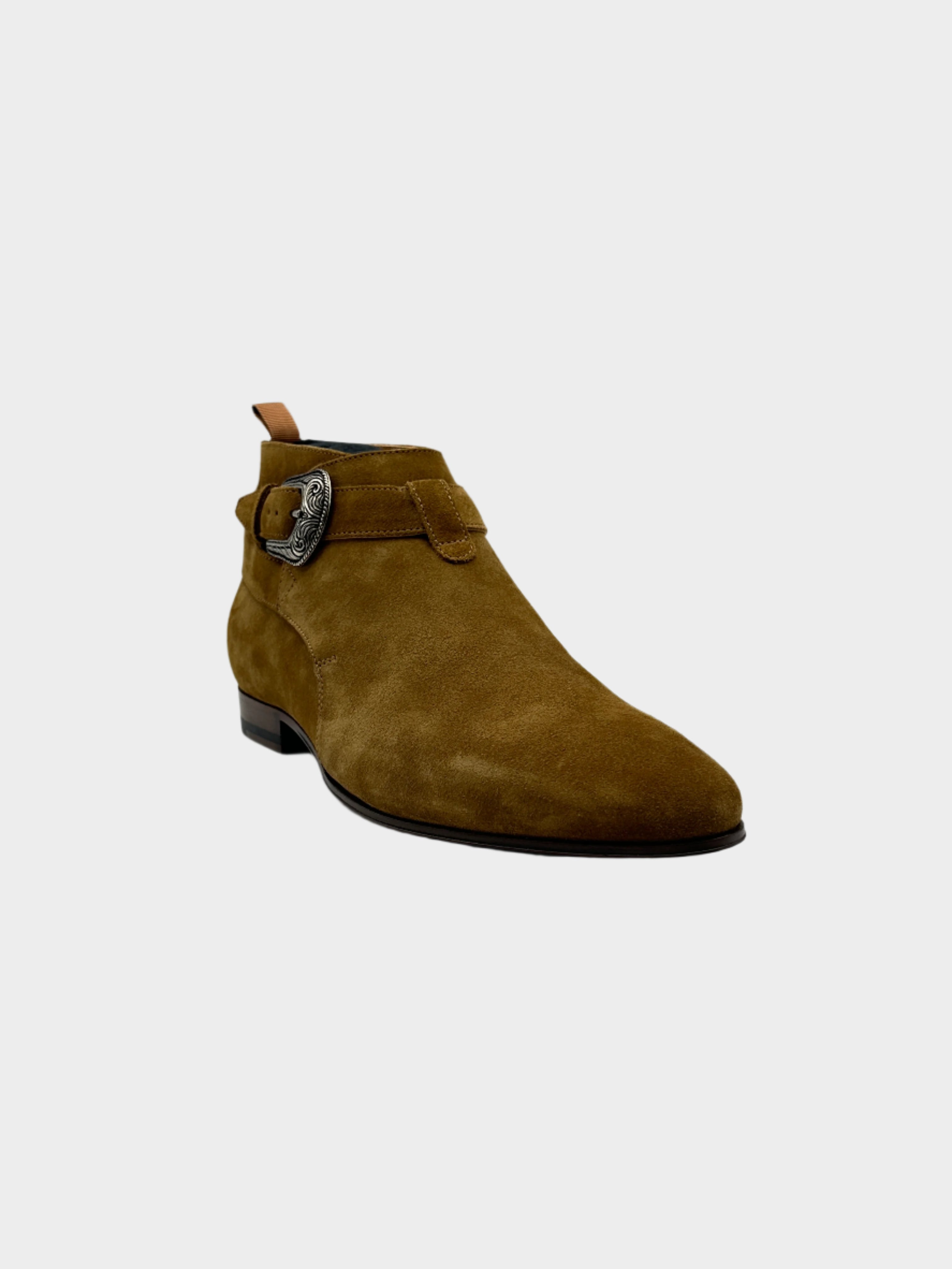 Suede Buckle Ankle Boot