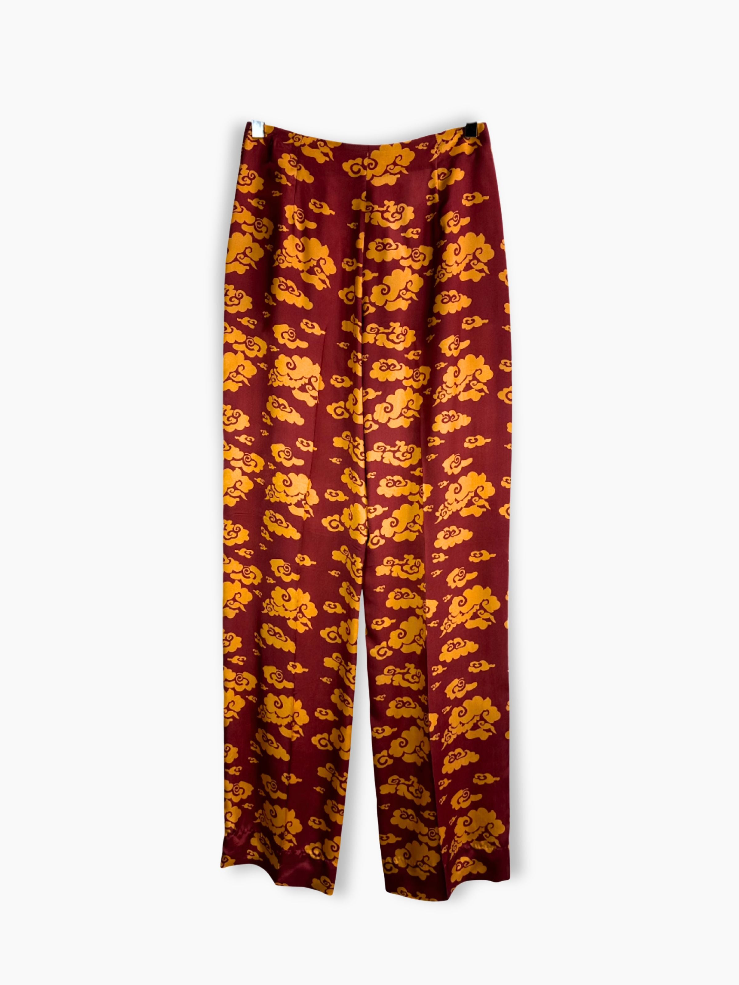 Pantaloni In Viscosa A Fantasia