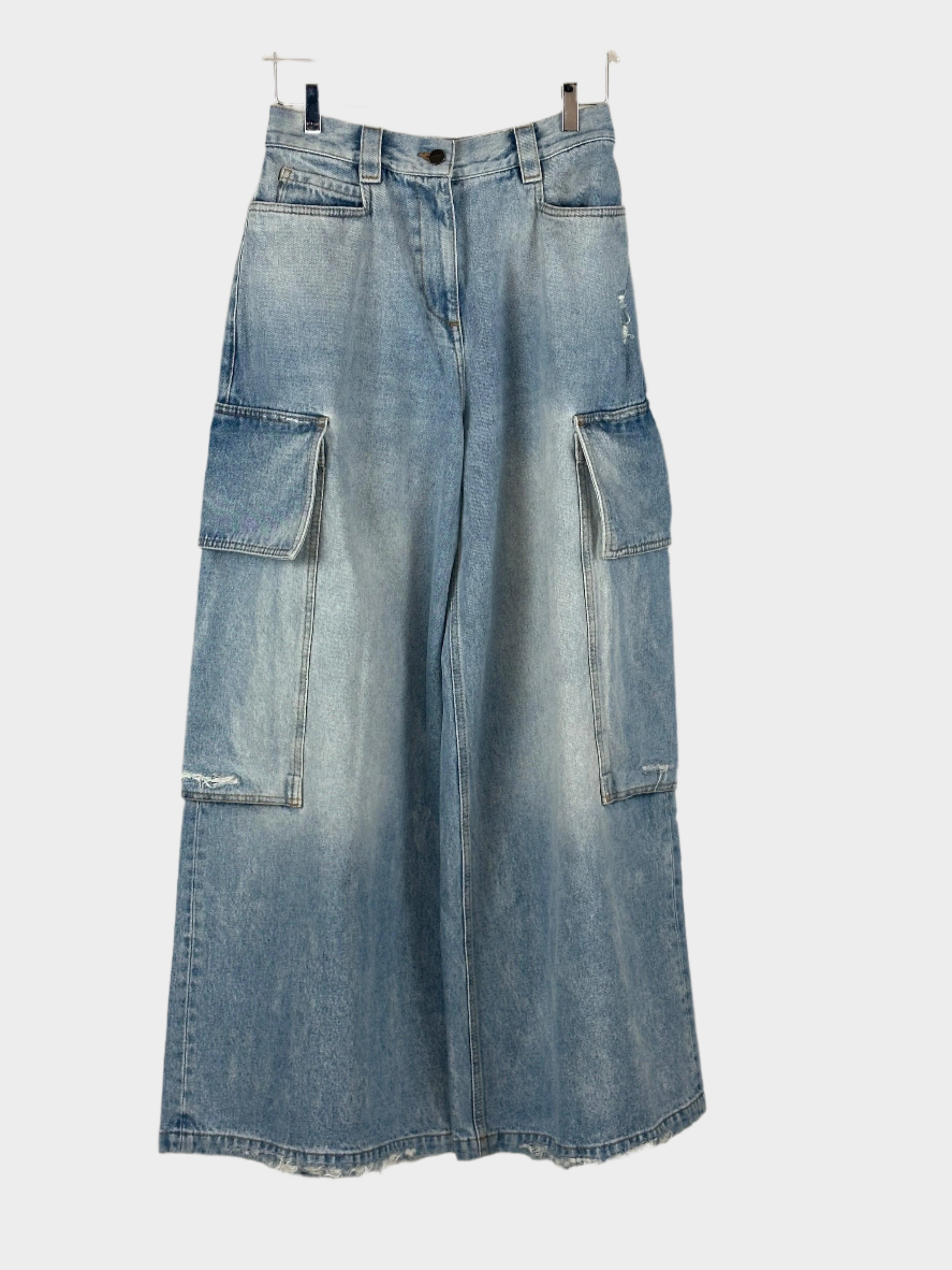 Wide Denim Parachute