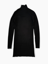 Abito Nero In Costina Con Collo Alto - Nero | dBlank