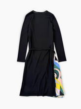 Black Dress with Multicolored Side Insert -  | dBlank