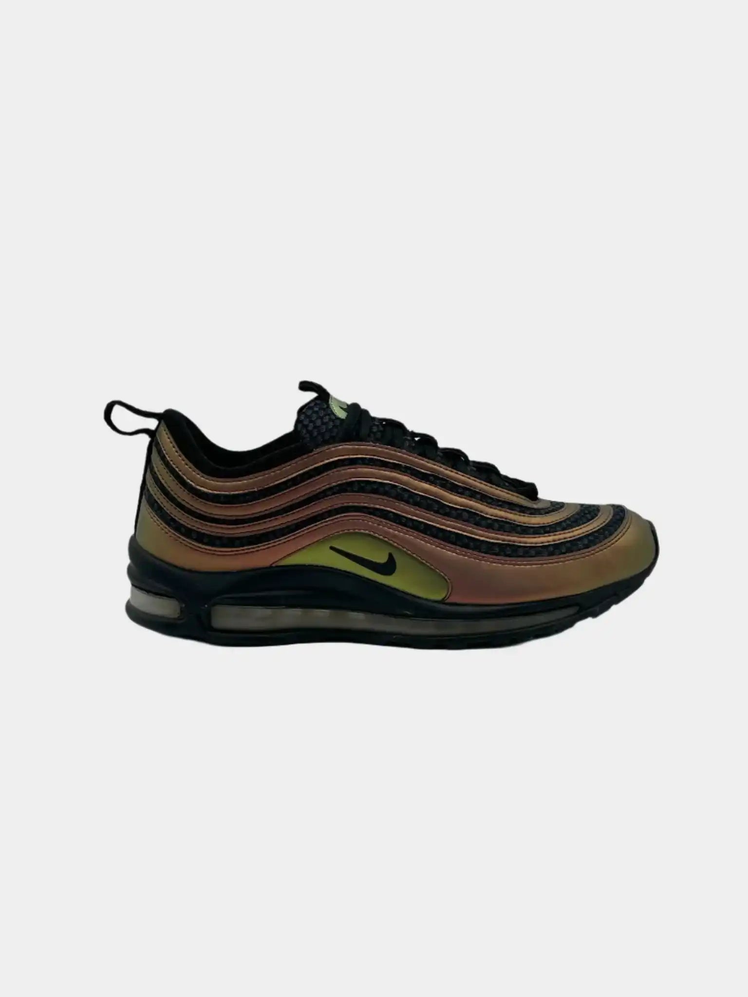  Sneakers Nike Air Max 97 cangianti verde bronzo vista frontale