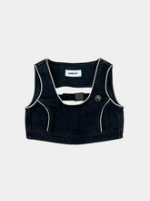 Top In Denim Nero Con Chiusura A Fibbia -  | dBlank