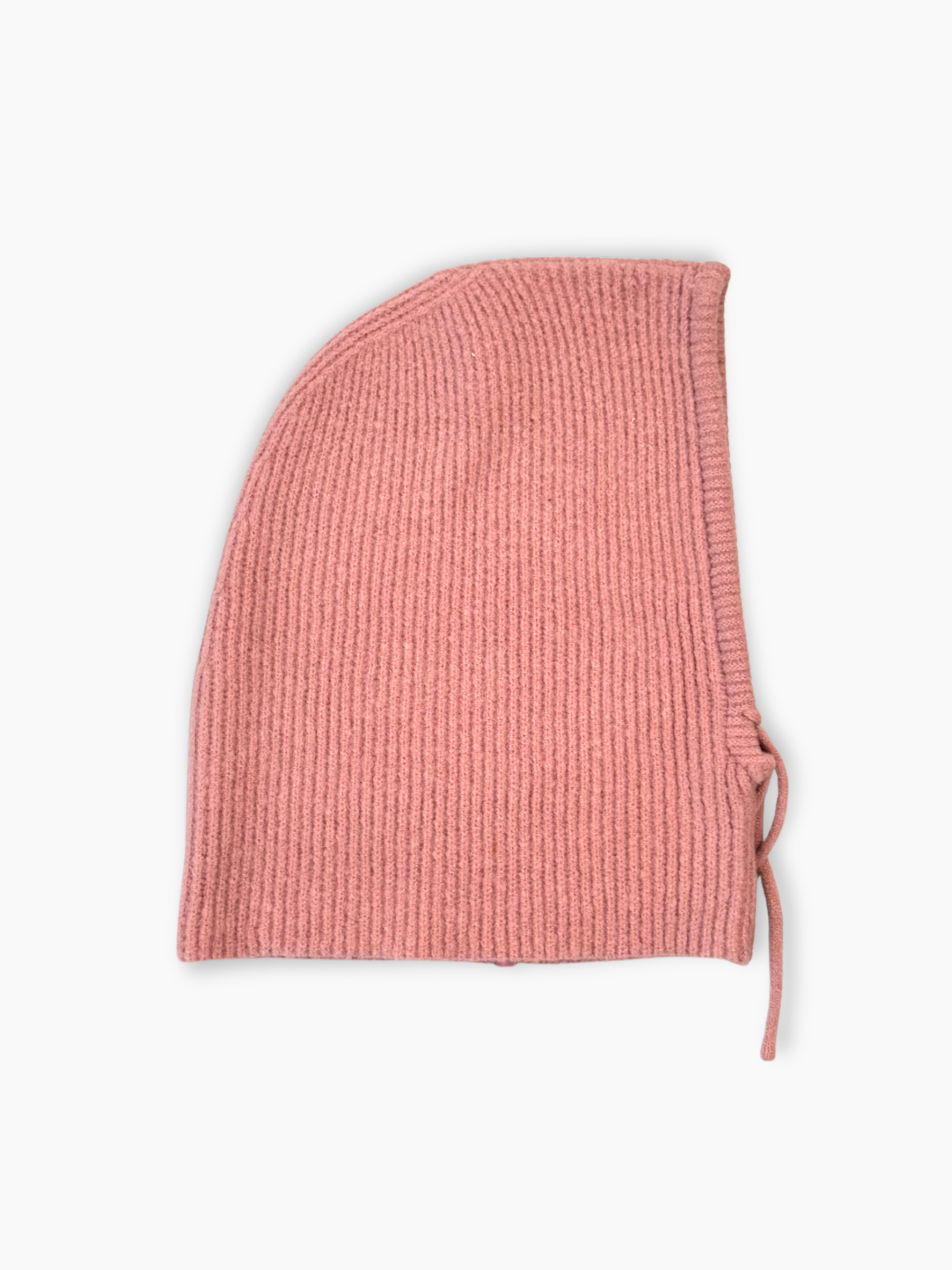 Balaclava rosa Hinnominate in maglia a costine 100% acrilico con lacci laterali
