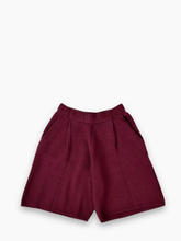 Bordeaux Merino Wool And Cashmere Knit Bermuda Shorts -  | dBlank