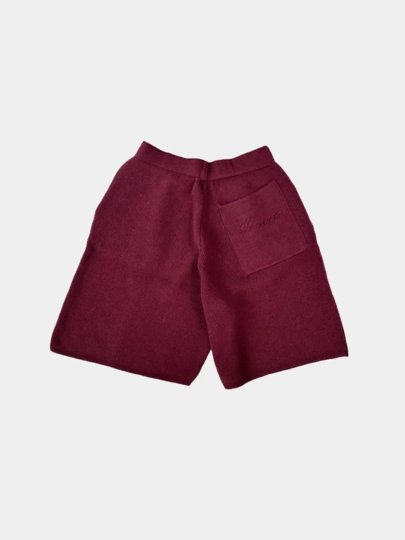 Bermuda In Maglia Lana Merino E Cashmere Bordeaux