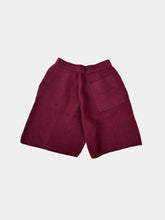 Bordeaux Merino Wool And Cashmere Knit Bermuda Shorts -  | dBlank