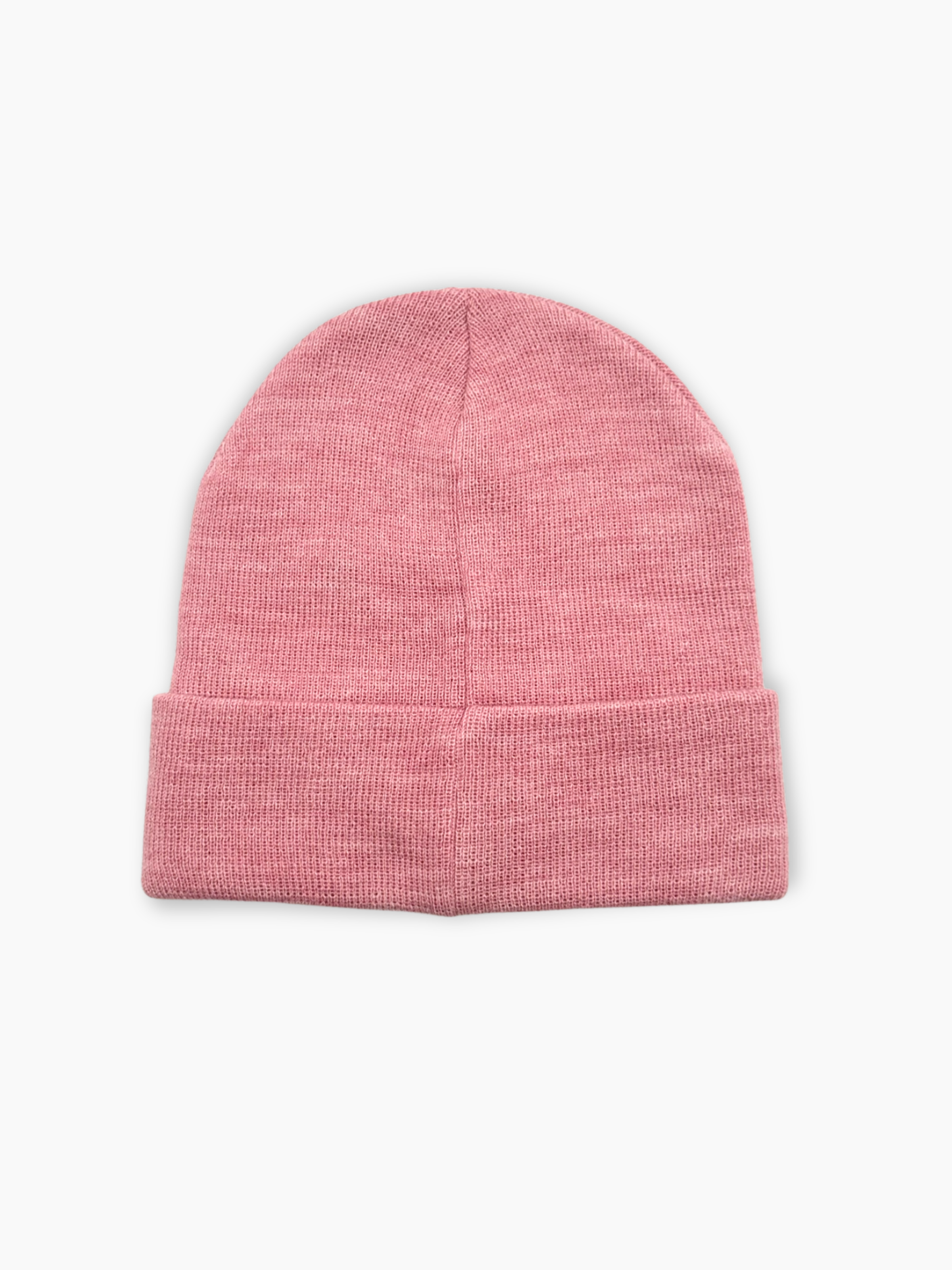 Berretta rosa Hinnominate in maglia con logo ricamato nero vista frontale
