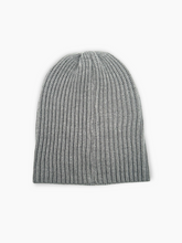 Berretto Grigio Melange A Coste In Maglia - Grigio | dBlank