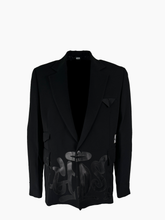Blazer Graffiti Logo Single Breasted - Nero | Qlhype