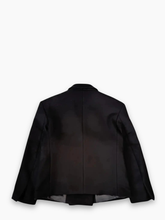 Black Double Breasted Blazer With Peak Lapel -  | dBlank
