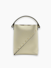 Rockstud Bucket Bag in White Leather -  | dBlank