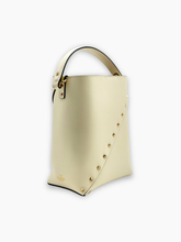 Rockstud Bucket Bag in White Leather -  | dBlank