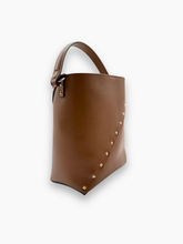 Borsa A Secchiello Rockstud In Pelle Marrone -  | dBlank