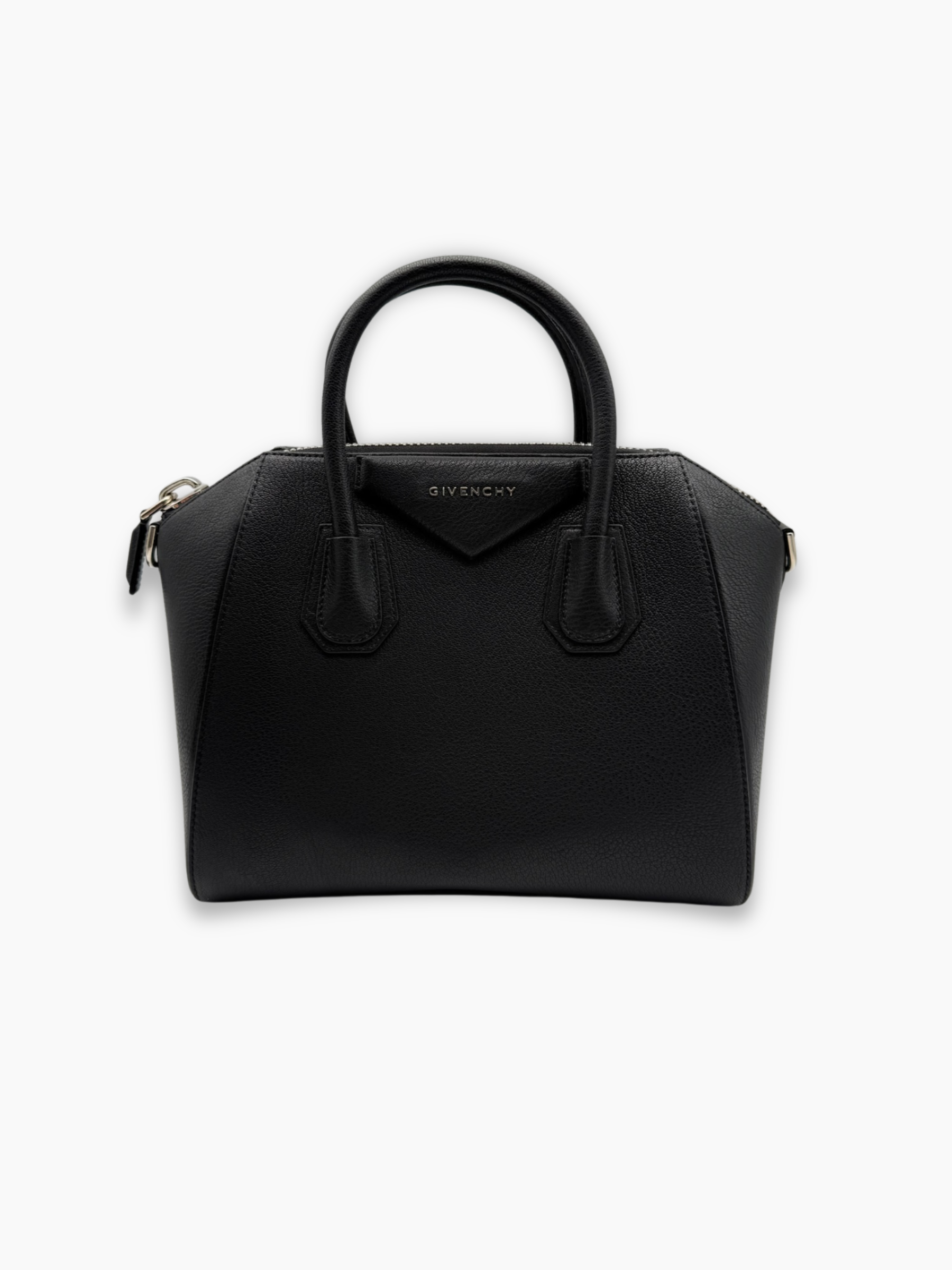 Borsa Givenchy Antigona Small nera in pelle vista frontale