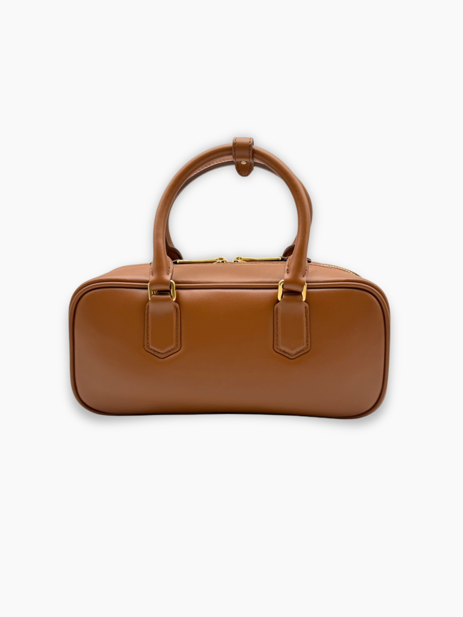 Borsa Arcadie in pelle marrone vista posteriore