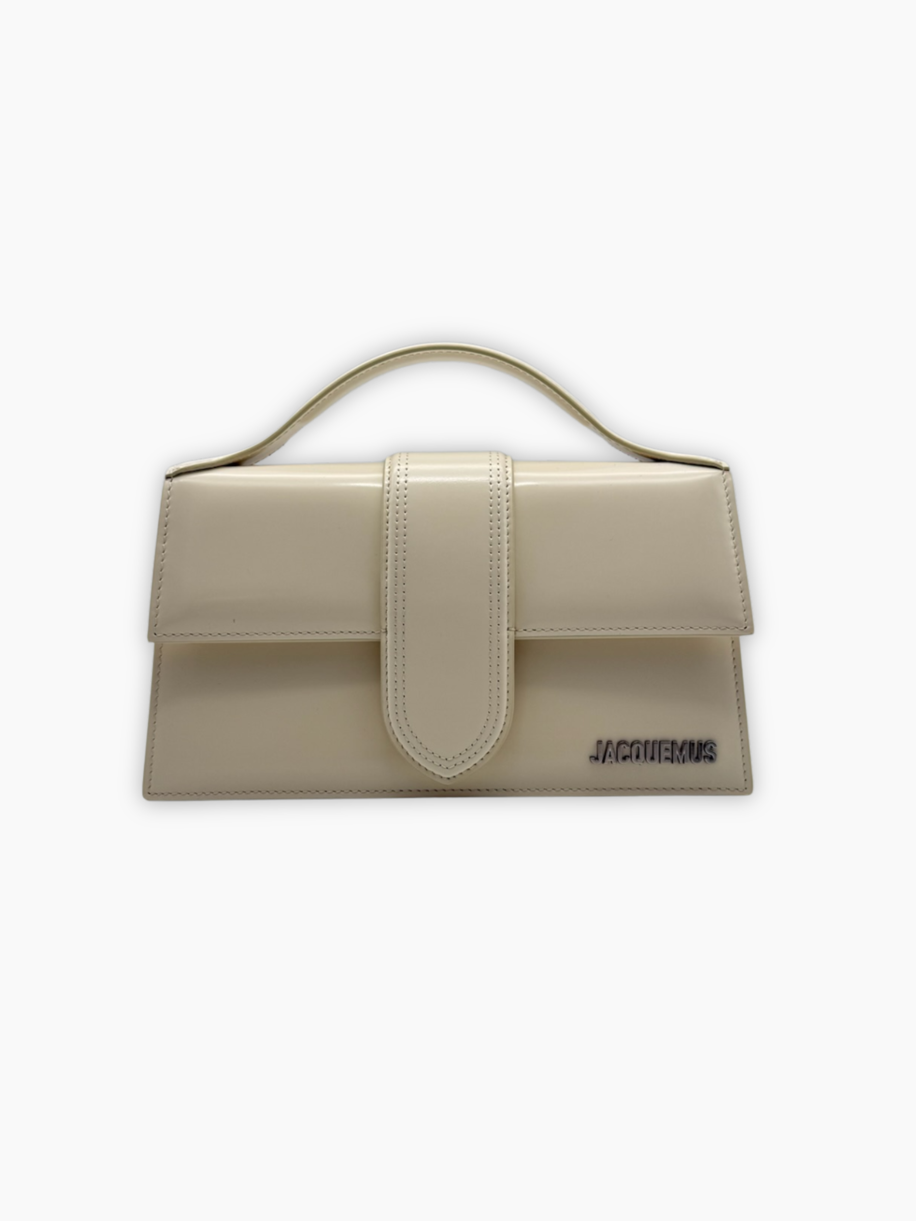 Borsa Jacquemus Le Grand Bambino crema vista frontale