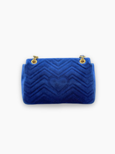 Borsa Large GG Marmont Matelassé Velvet Shoulder Bag - Blu | dBlank