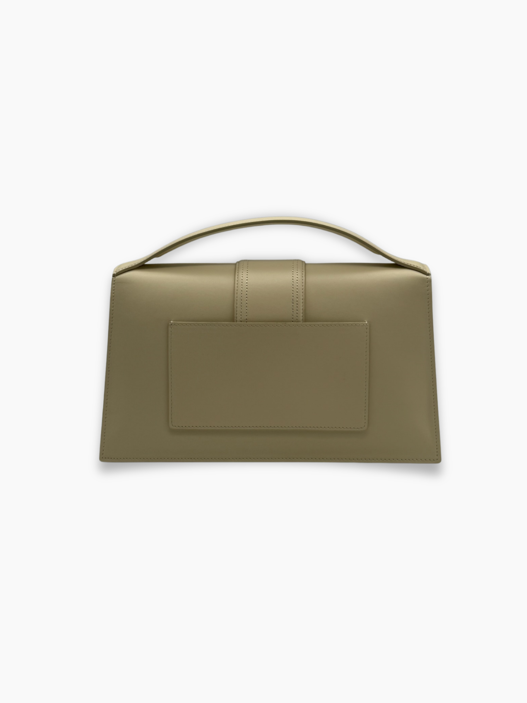 Vista laterale borsa Jacquemus Le Grand Bambino avorio