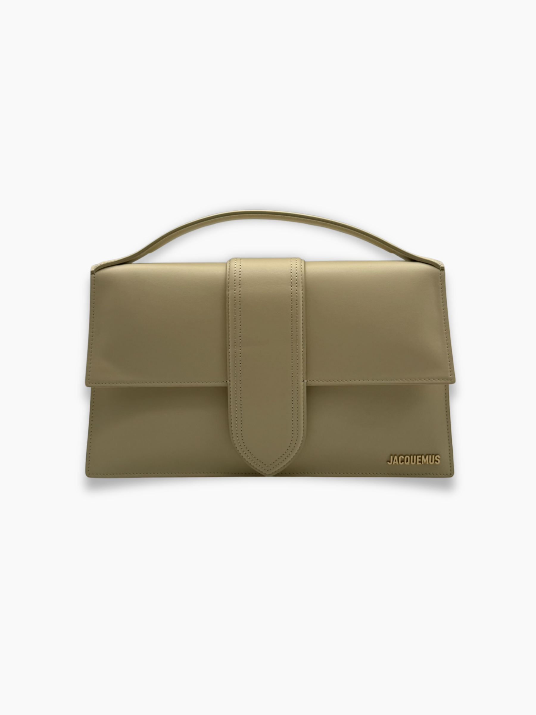 Borsa Jacquemus Le Grand Bambino avorio vista frontale