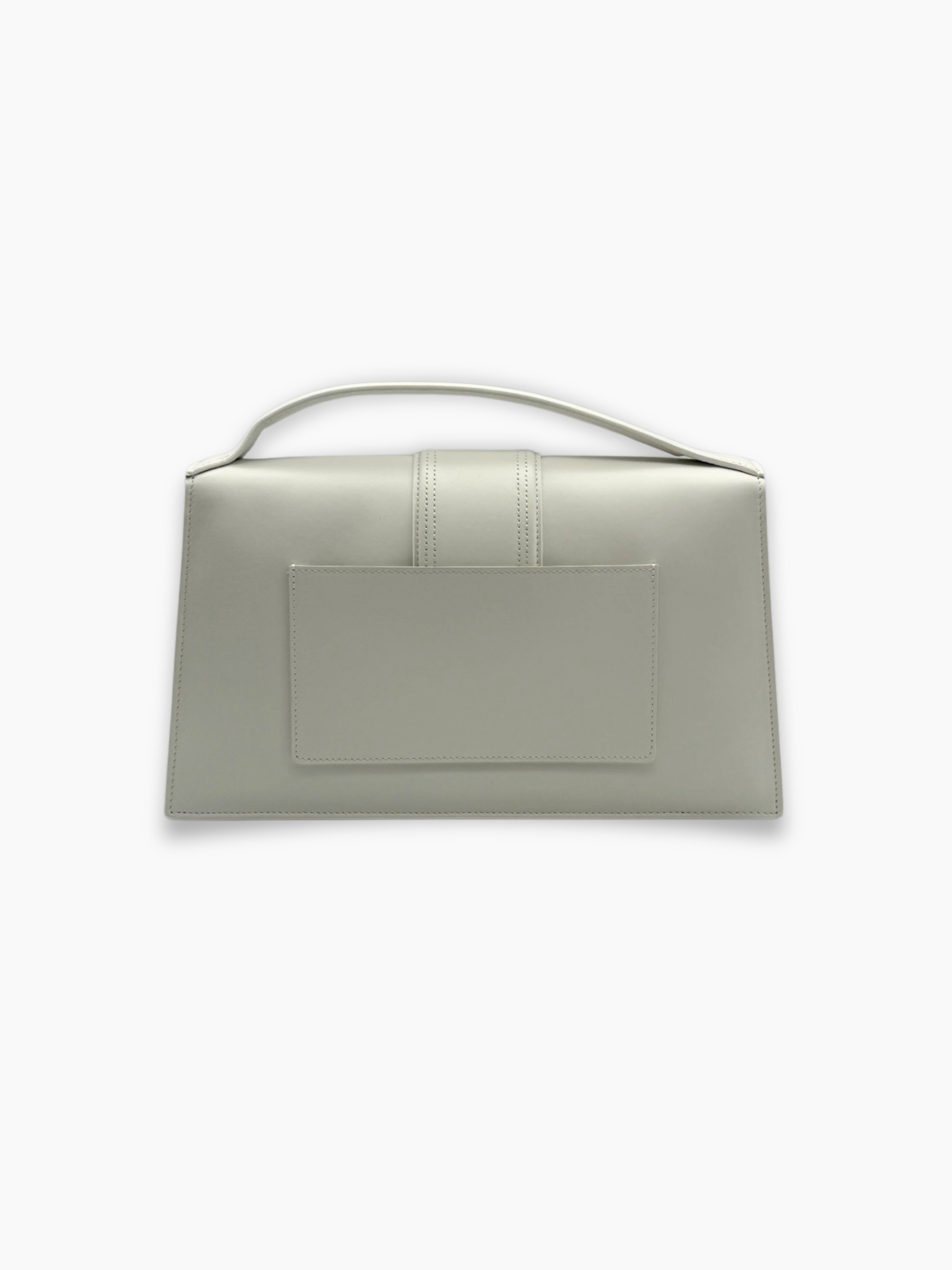 Vista laterale borsa Jacquemus Le Grand Bambino bianca