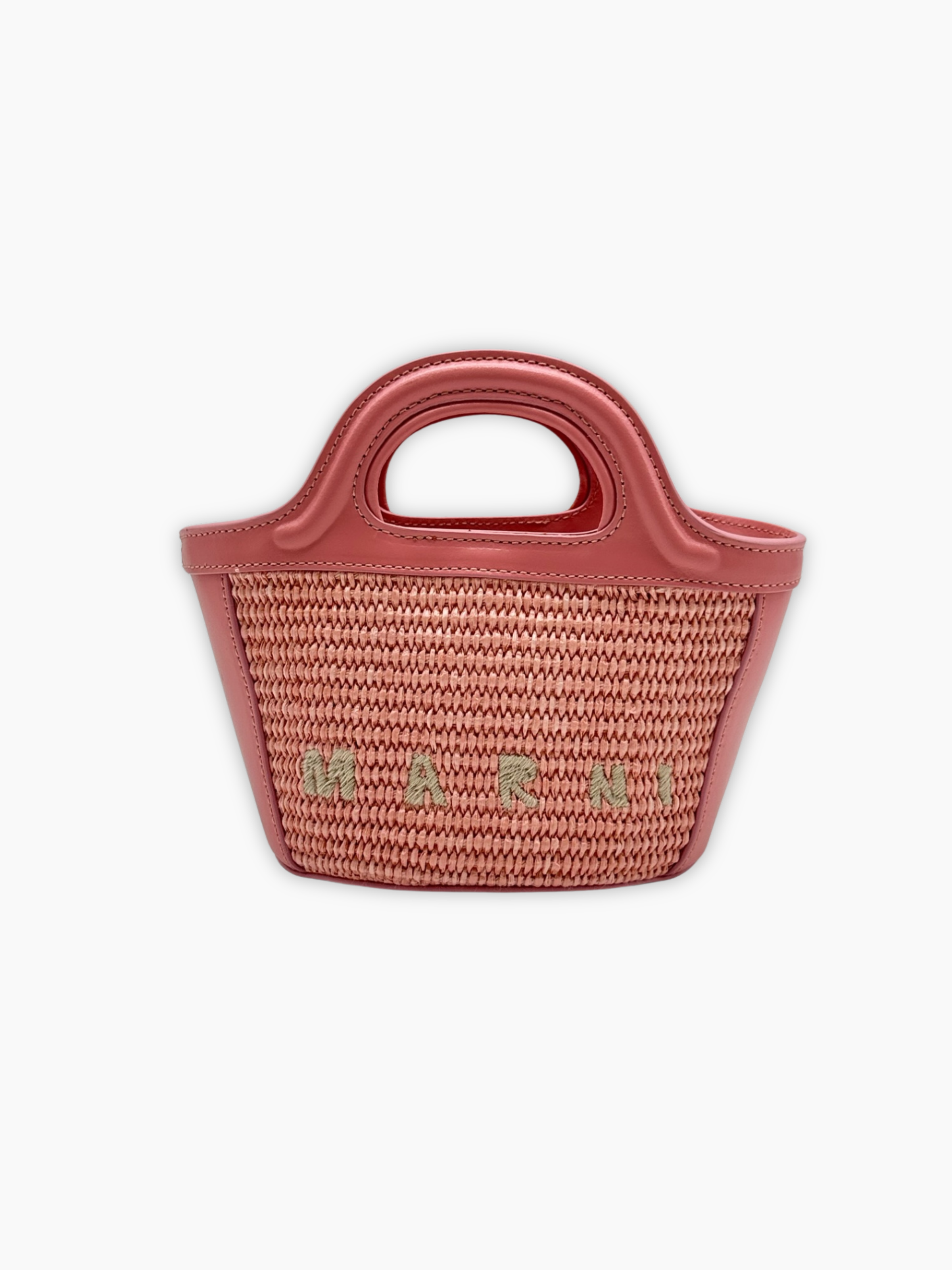 Borsa Marni Tropicalia Bag Micro rosa vista frontale