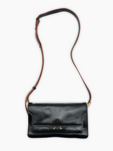 Borsa Nera In Pelle Con Profili Arancioni - Nero | dBlank