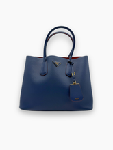 Borsa Media Saffiano Lux Galleria Double Zip Tote - Blu | dBlank