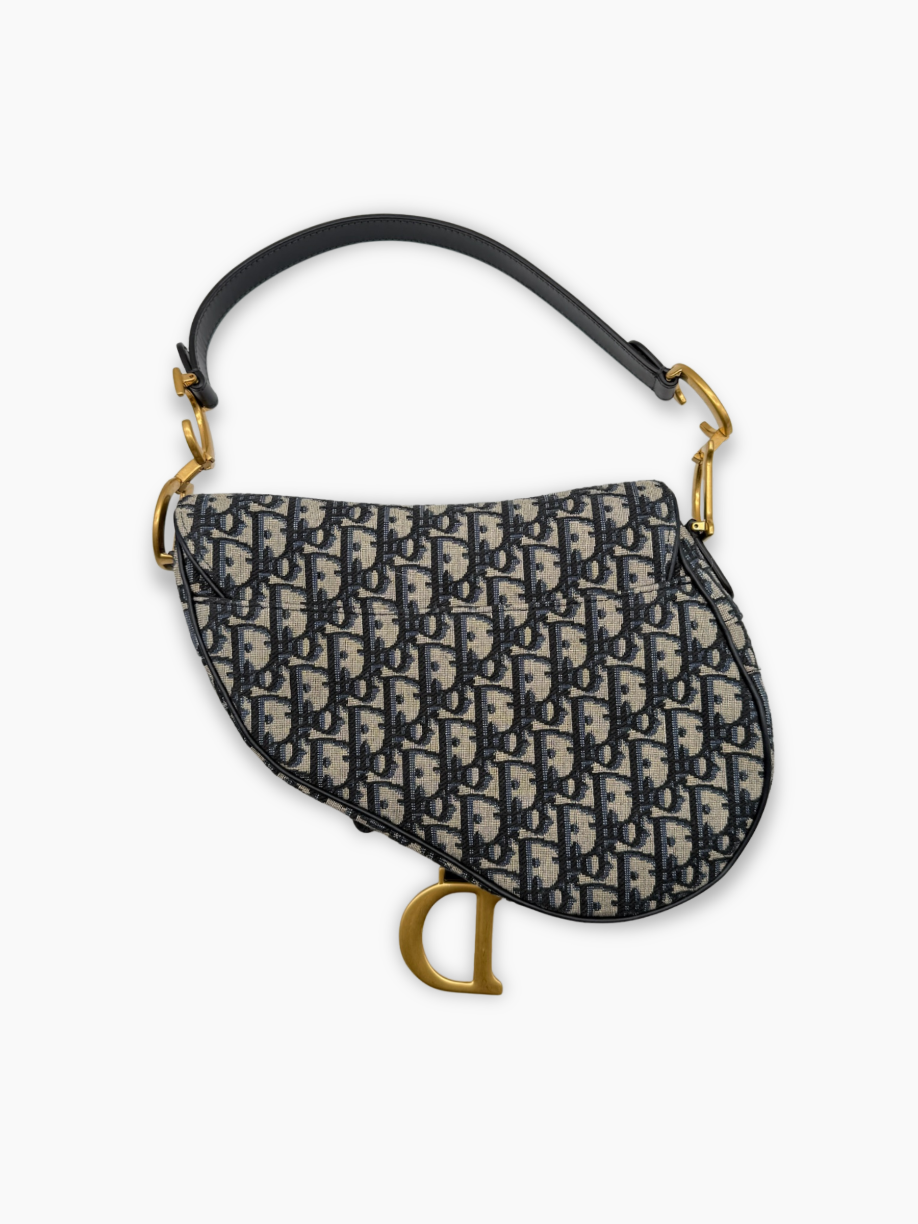 Borsa Saddle Medium in jacquard Dior vista posteriore