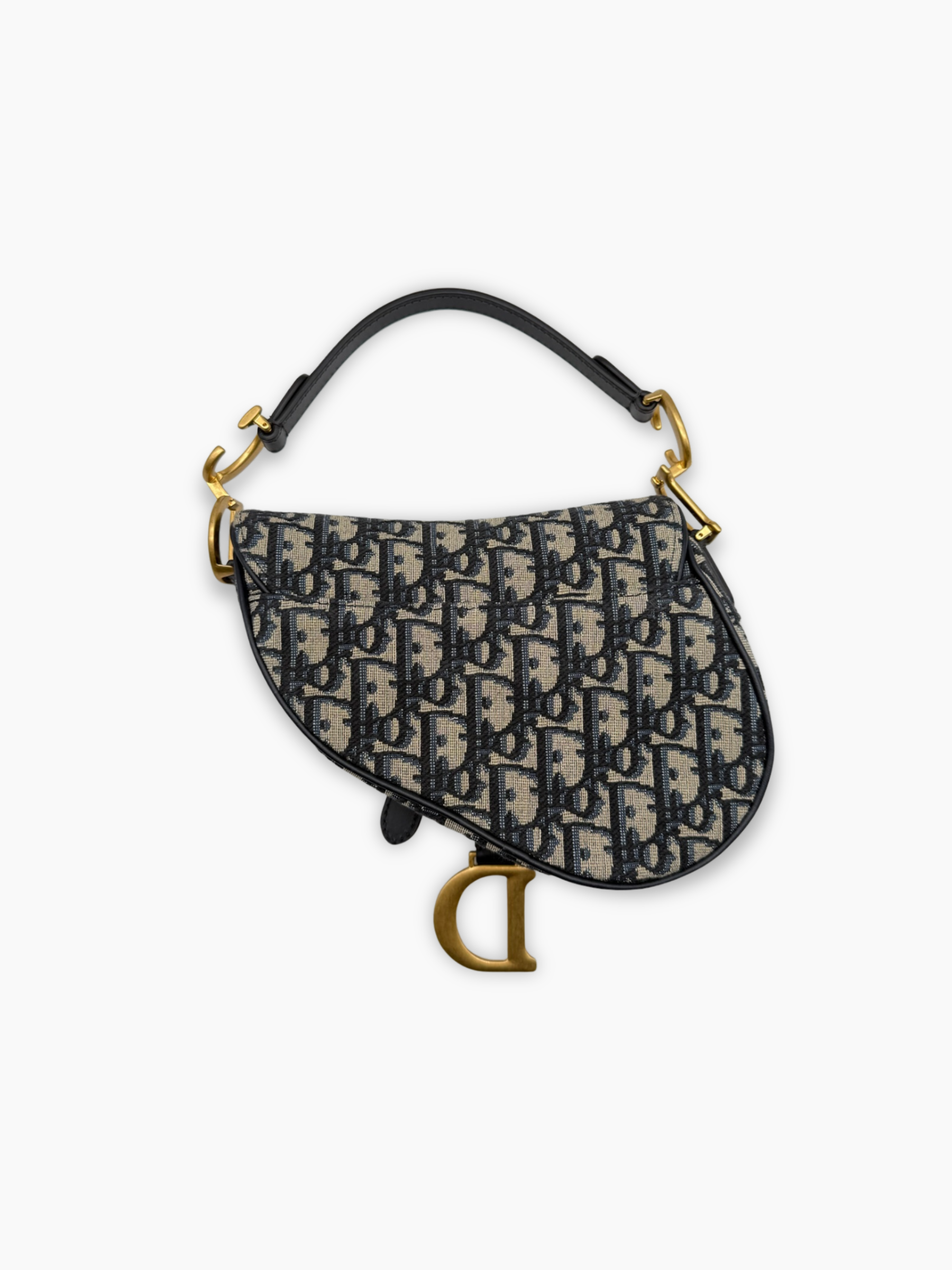 Borsa Saddle Mini in jacquard Dior vista posteriore