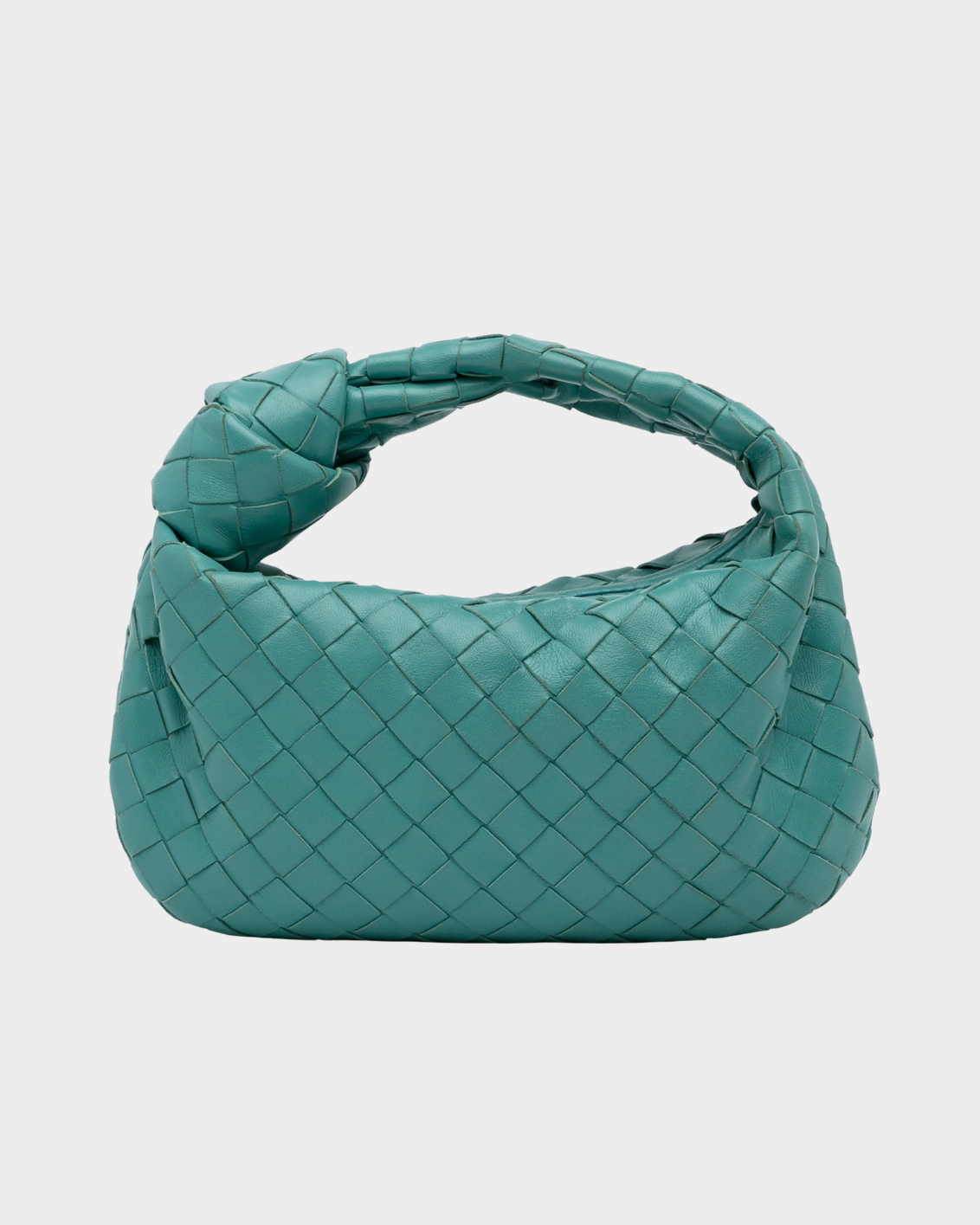 Borsa Jodie Mini In Pelle Intrecciata Verde Acqua