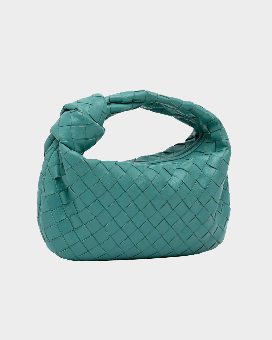 Borsa Jodie Mini In Pelle Intrecciata Verde Acqua