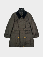 Belted Coat With Sheepskin Collar -  | dBlank