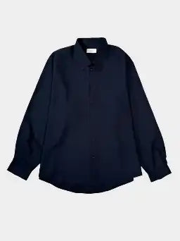 camicia blu lana vergine, camicia Laneus uomo, camicia elegante lana, camicia invernale, camicia blu Qlhype