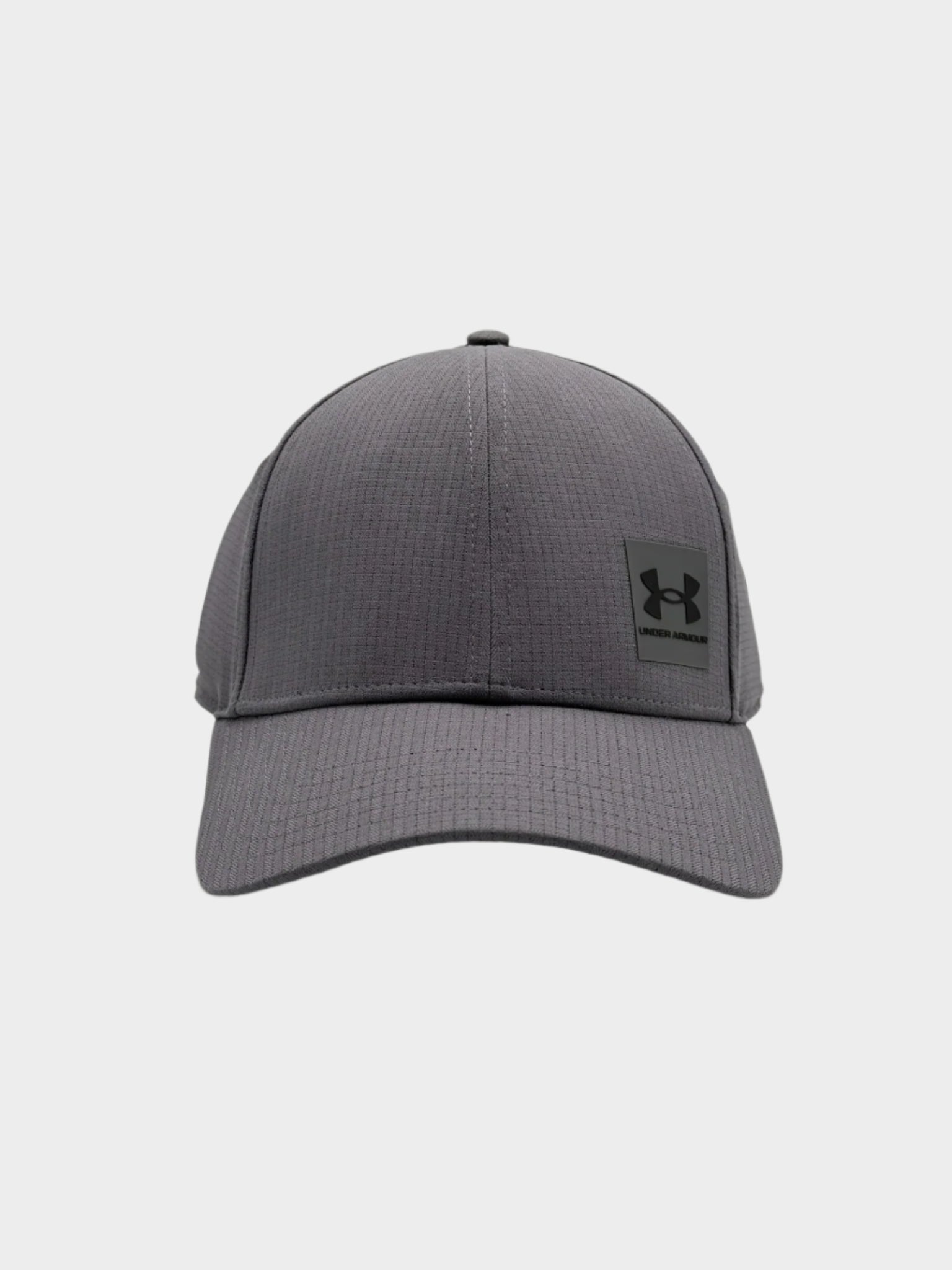 Cappellino Under Armour Blitzing grigio in tessuto tecnico visto frontale