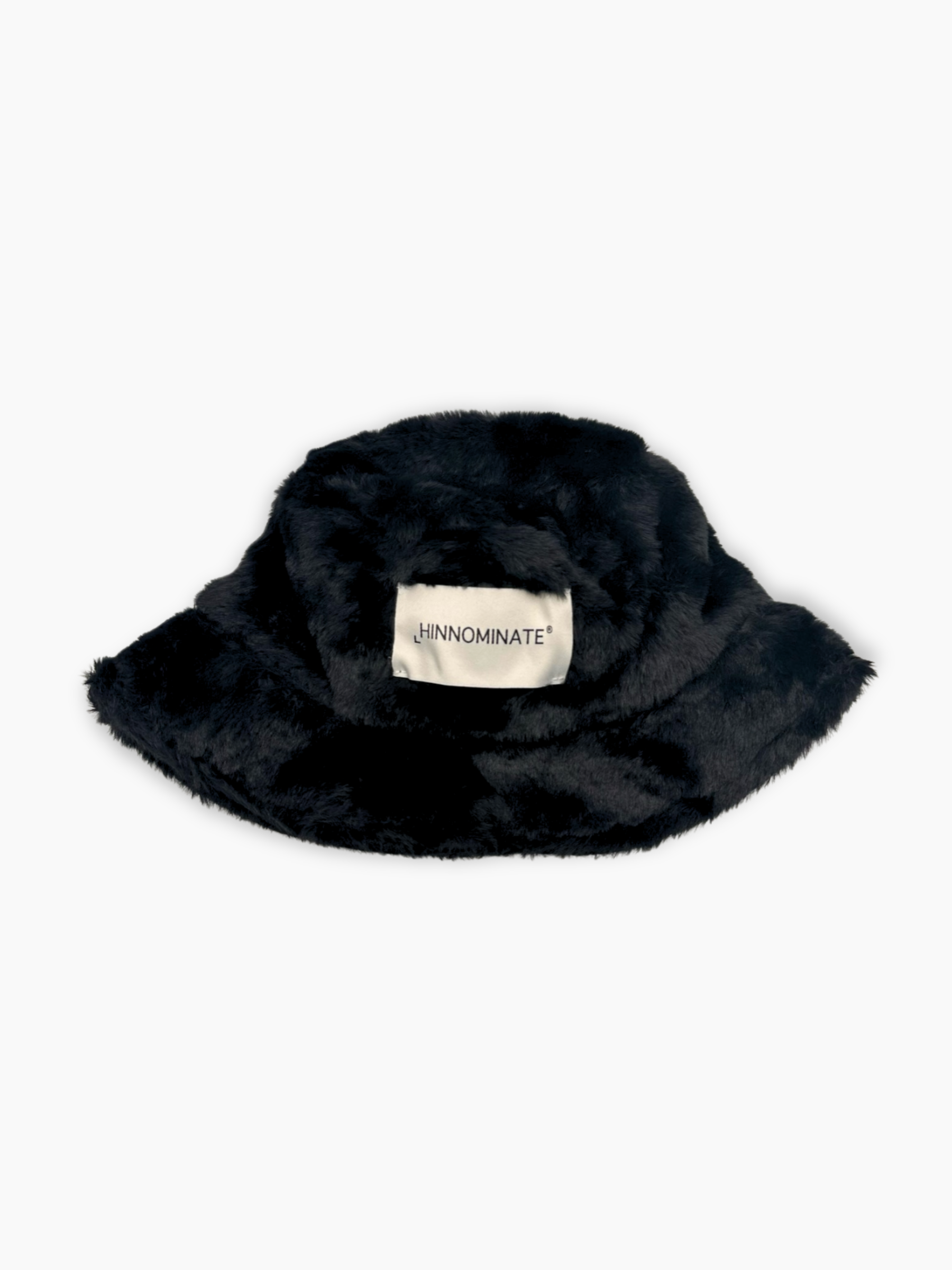 Cappello pescatora in ecopelliccia bianca Hinnominate con logo frontale