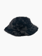 Black Faux Fur Fisherman Hat -  | dBlank