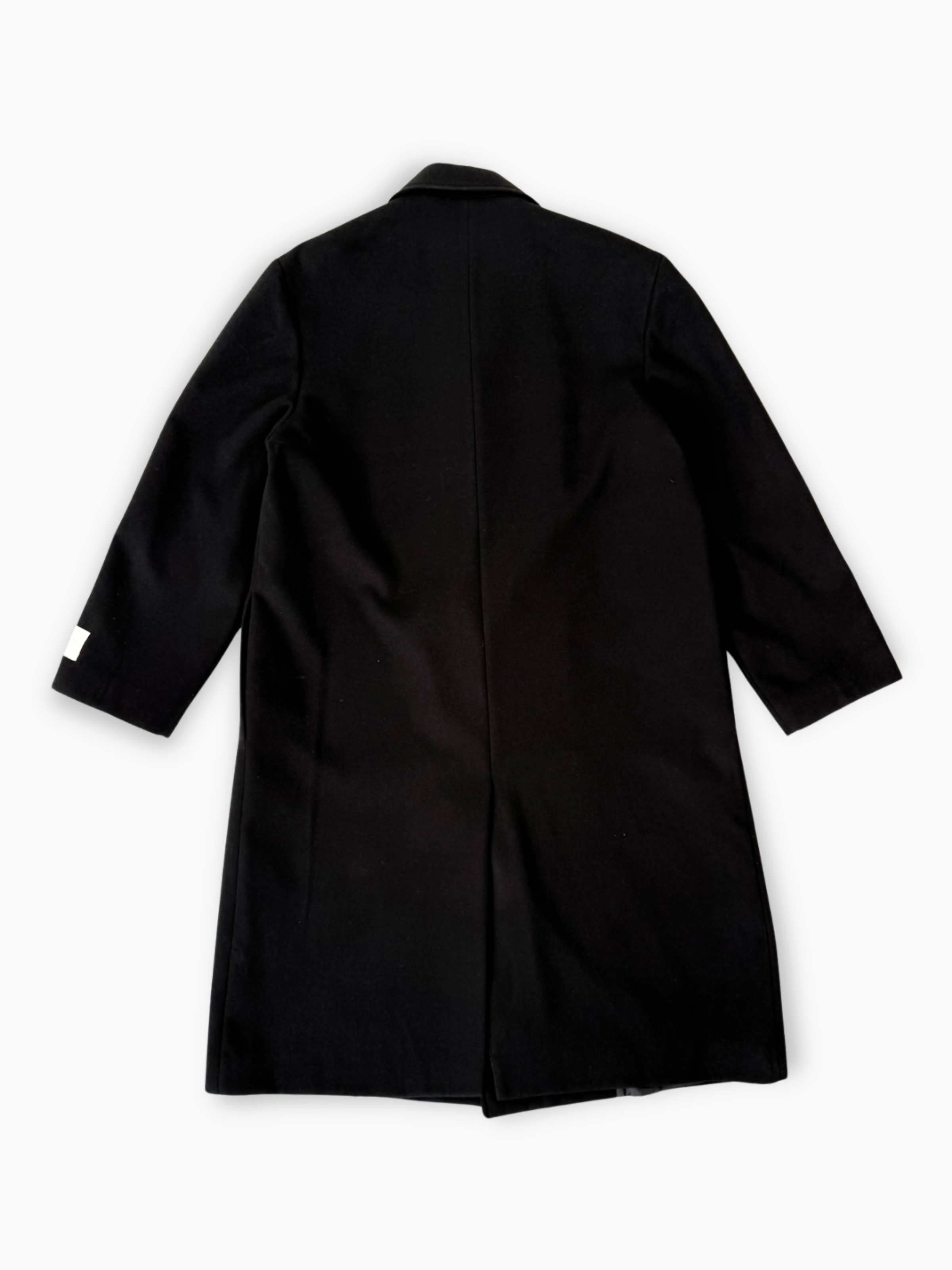 Cappotto nero doppiopetto Hinnominate vista posteriore