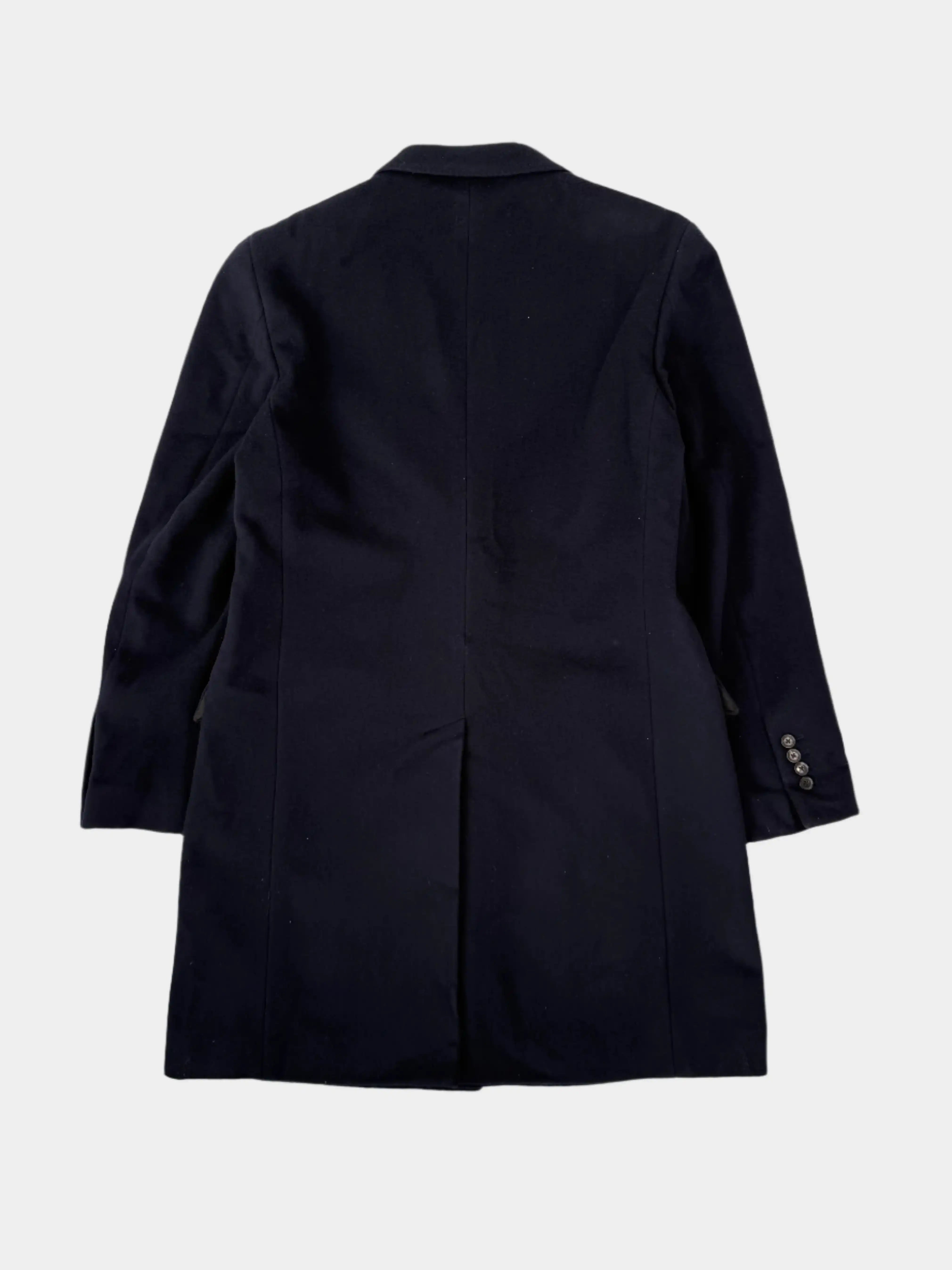 Cappotto Classico Blu Con Dettaglio Logo