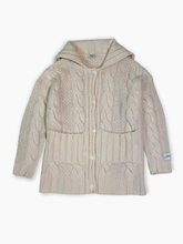 White Cable Knit Cardigan -  | dBlank