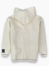 Cardigan Cream Knit Hoodie -  | Qlhype