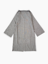Long Grey Melange Viscose Cardigan -  | dBlank