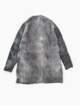 Grey Melange Tie-Dye Mohair Cardigan -  | dBlank
