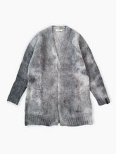 Grey Melange Tie-Dye Mohair Cardigan -  | dBlank