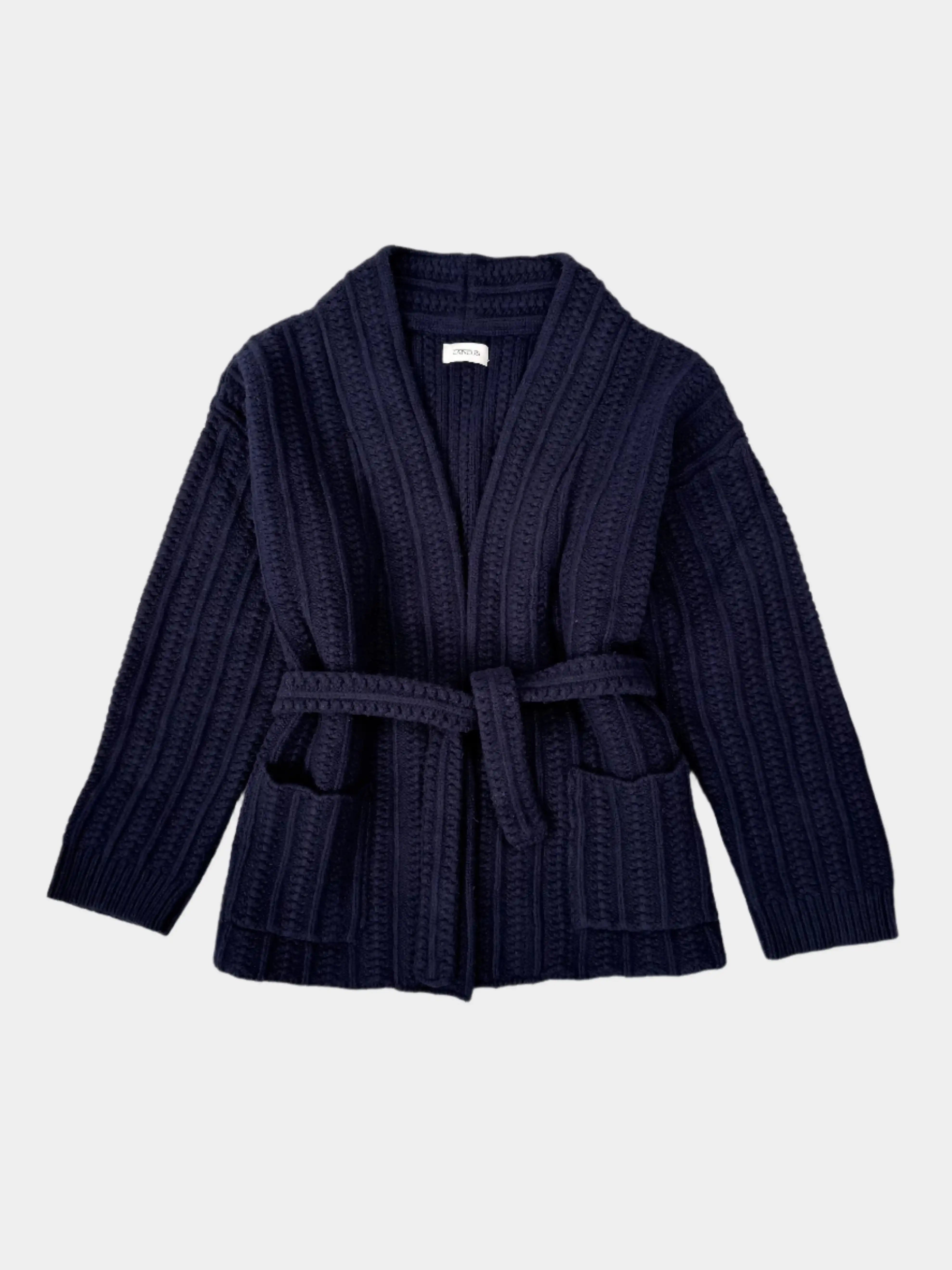 cardigan lana, cardigan con cintura, cardigan uomo blu navy, maglieria inverno, cardigan elegante, made in Italy
