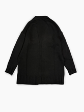 Black Knit Cardigan with Label -  | dBlank